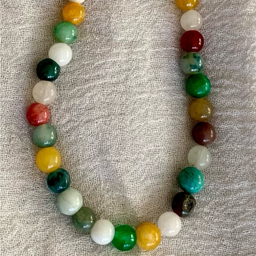 Multi Colored, Multi Gemstone Necklace - image 3